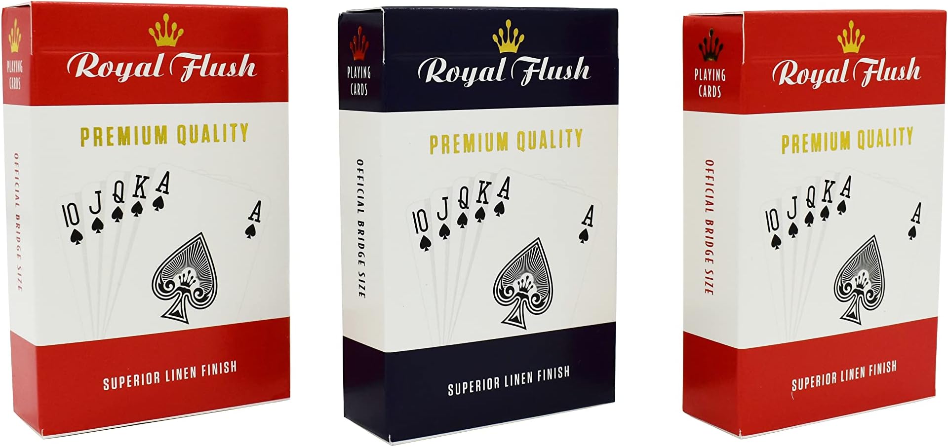 Playing Cards UK โ 3 x Deck of Cards, Superior Cartamundi Linen Finish, Easy To Shuffle & Durable, Multipack Red & Blue, Great Gift For Games Night