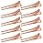 50pcs Hairdressing Double Prong Curl Clips, Wobe 1.8 Styling Section Metal Alligator Clips for Curling and Bows, Salon and Barber Use (Rose Gold)