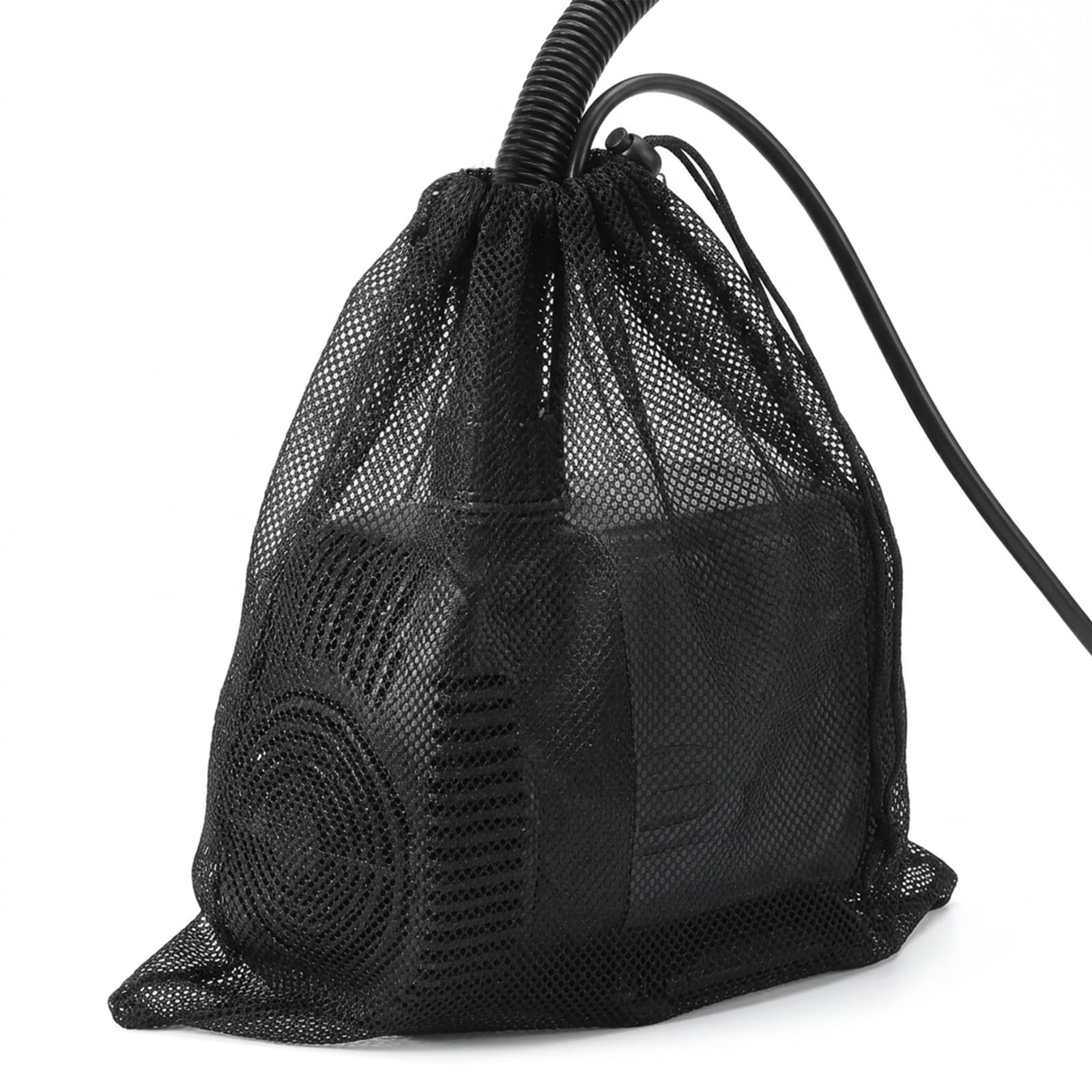 Aysatogc 1 Pcs 17.7"x 17.7" Large Pump Barrier Bag, Pond Pump Cover Filter Bag Black Media Nylon Mesh Bag for Outdoor Water Ponds, Garden, Swimming Pool Filters