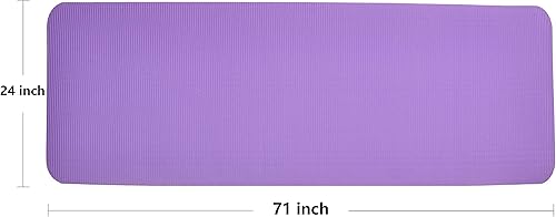 Miniatura 5 de Fitvids All Purpose 12-Inch Extra Thick High Density Anti-Tear Exercise Yoga Mat and Knee Pad with Carrying Strap, Multiple Colors