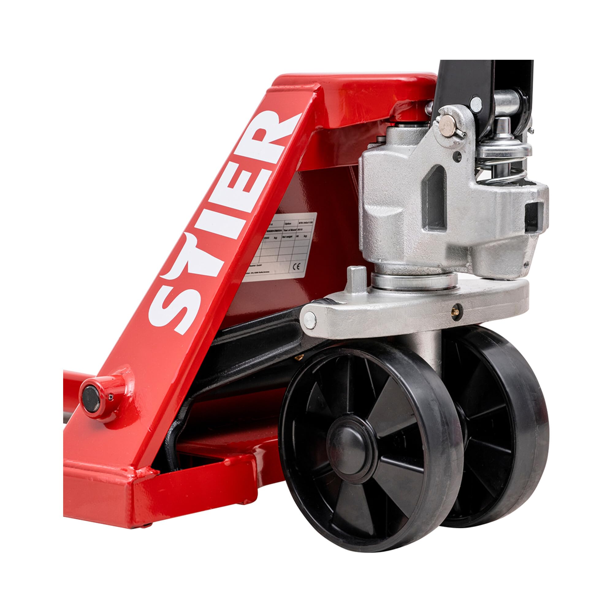 STIER Transpallet, portata 2500 kg, lunghezza delle forche 800 mm, pneumatici in nylon