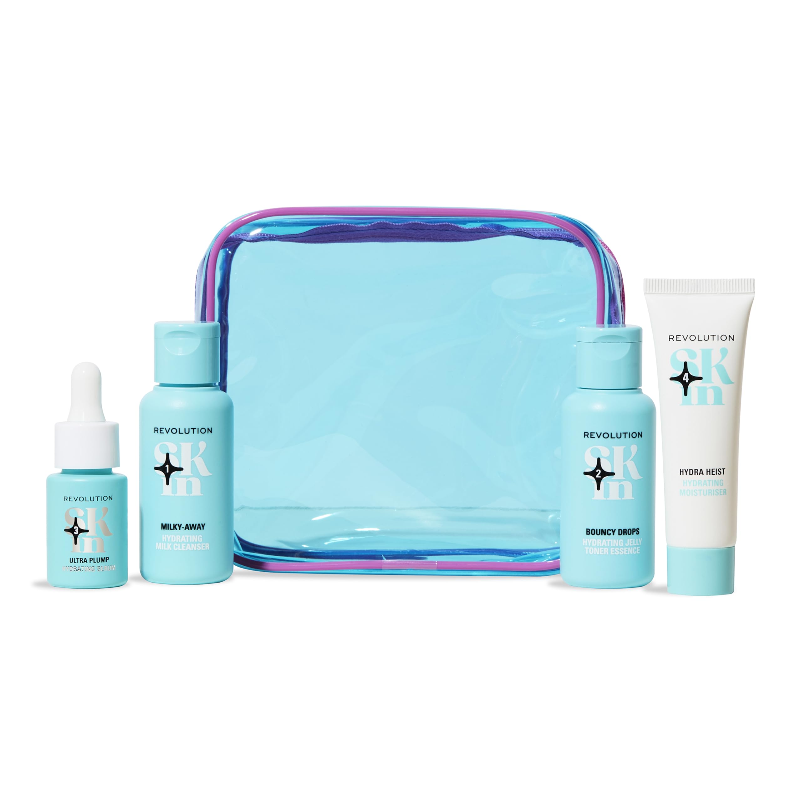 Revolution Skin, Happy Hydrate 4 Step Starter Kit, Hydrating Skincare Set Includes Cleansing Milk, Essence - Image 4