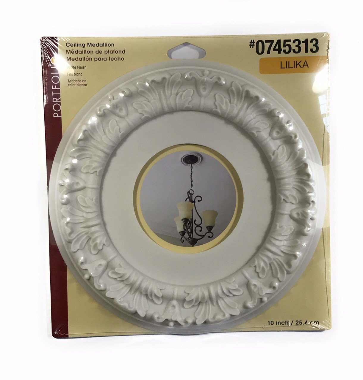 Flourish Design White 10 Inch Ceiling Medallion