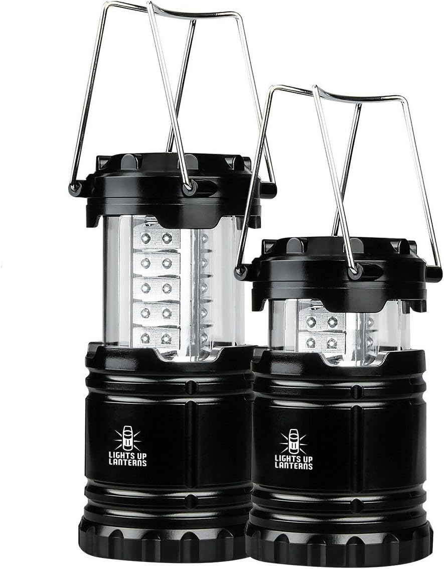 The Ultimate LED Lanterns for Camping By Lights Up Lanterns-Lightweight, Tough and Portable Gear- Ultra Bright Lighting for Outdoor and Emergency Outage Use - 2 Pack and Batteries Included
