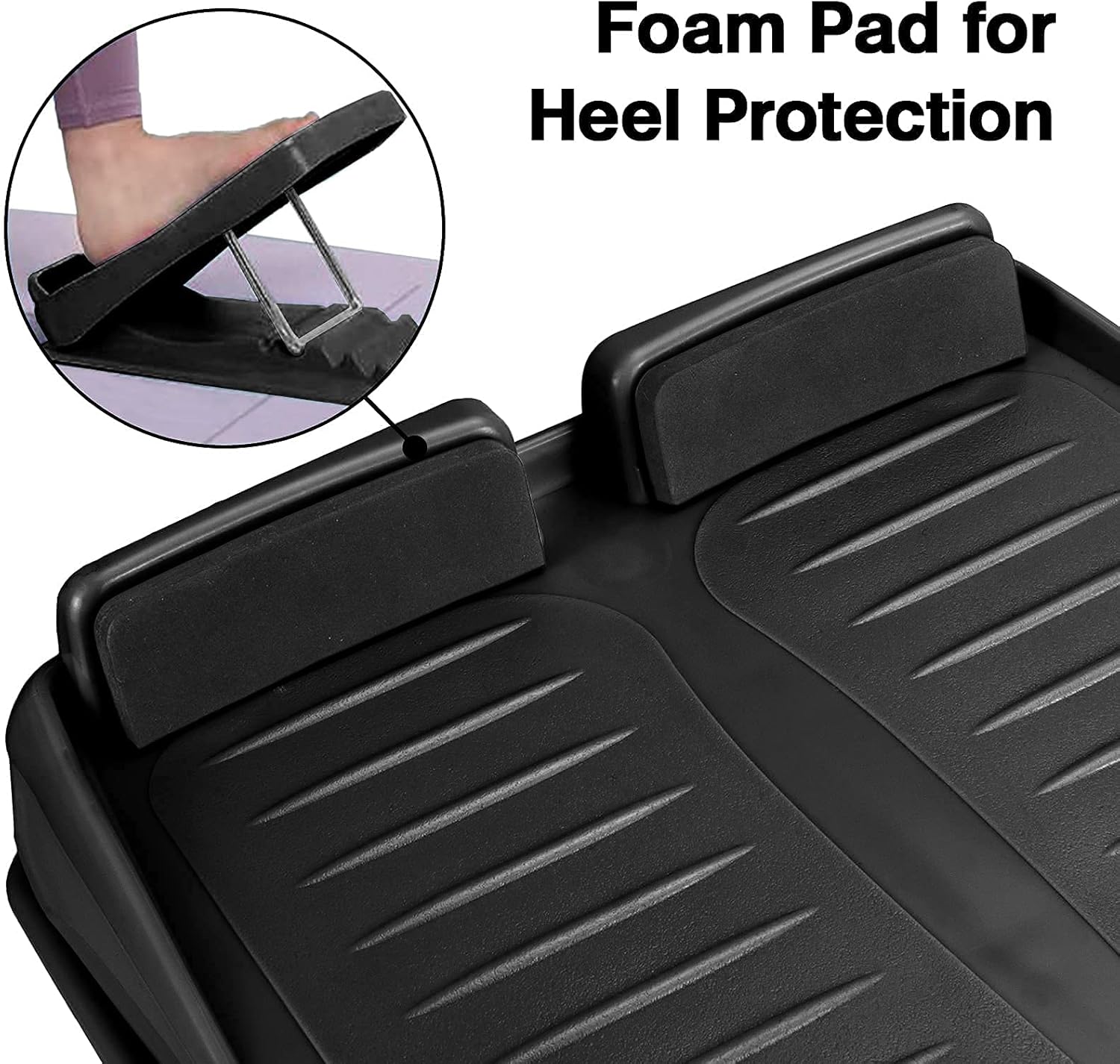 4 Angles Slant Board Calf Stretcher for Hamstring, Achilles, Wood Massage Roller Stick for Tightness, Soothing Cramp Relief