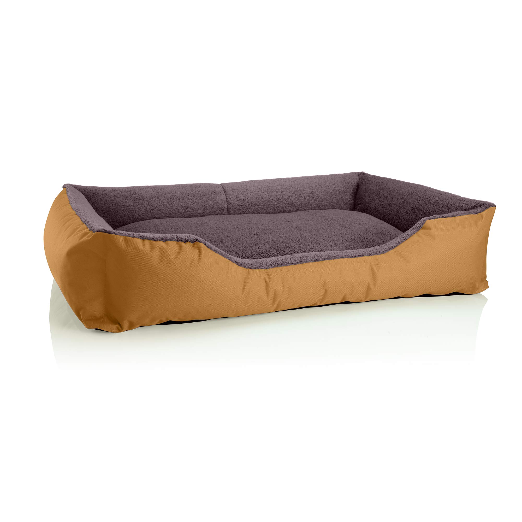Panier pour chien XXL BedDog lit lavable en cordura or et brun pour intérieur