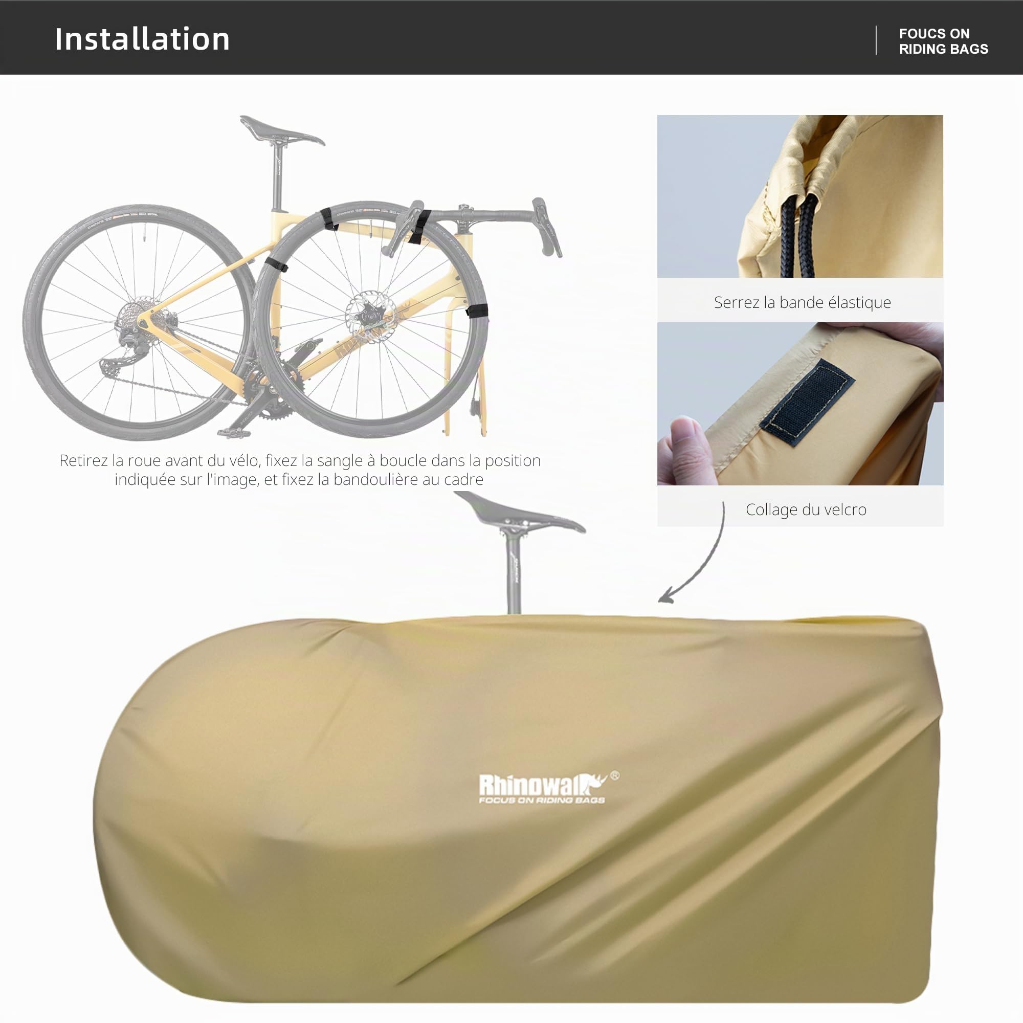 Rhinowalk Housse de Protection de Vélo et Sac de Transport pour VTT 26-27,5" 700C Road Bikes