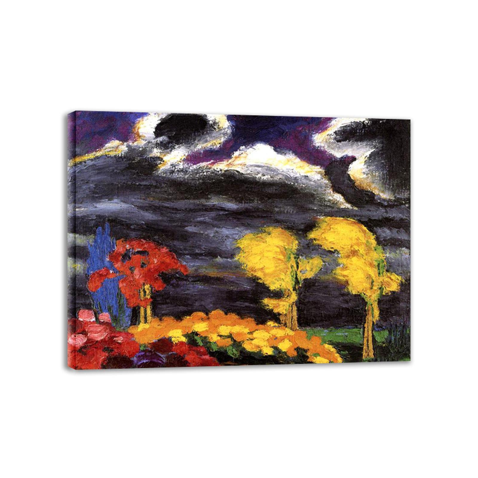 エミール・ノルデ、強風に立つひまわり、希少画集画、新品額付 Amazon.co.jp: エミール・ノルデの有名な絵画がキャンバスに印刷