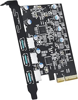 PCIe Gen3 x2 USB 3.2/3.1 Card - PCI Express to 5-Port[Type C (2), Type A (3) ] USB 3.2 HUB Internal Expansion Card Controller Adapter PCI Express Card Desktop PC Support Multiple INs