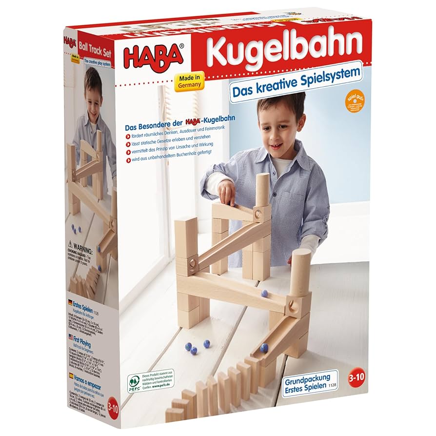Haba(ハバ) 組立クーゲルバーン スターター セット 1128 積み木 玉の道 Kugelbahn Ball Track First Playing Starter Set 並行輸入品 木のおもちゃ カルテット / 玉の道-組み立てクーゲルバーン