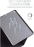 Vista 3 de Funda para iPad 9Th / 7Th / 8ª generación, para iPad 10.2, funda protectora a prueba de golpes, visión multiángulo, soporte ajustable, encendido