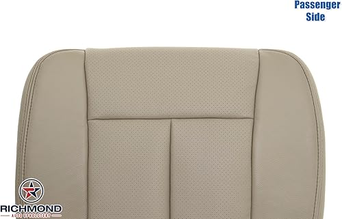 Miniatura 5 de Richmond Auto Upholstery - Funda de asiento de piel perforada de repuesto para parte inferior del lado del pasajero, color marrón compatible con