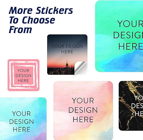 Vista 85 de DayStar Custom Signs & Design - 100 adhesivos de vinilo personalizables, con texto, imagen, diseño y logotipo; adhesivos para logotipo de embalaje