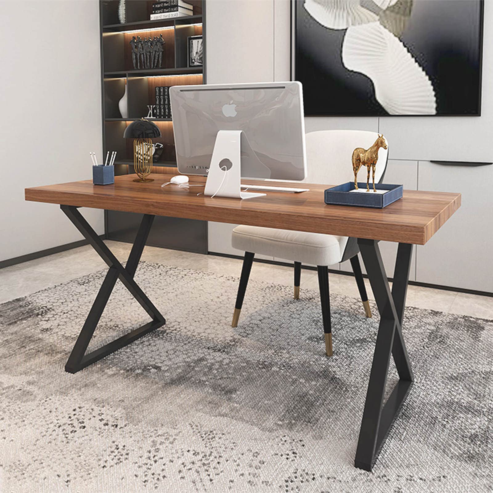 2x Industrielle Tischbeine Aus Metall – Stahlfüße Für Tische, 30x70 Cm, Schwarz