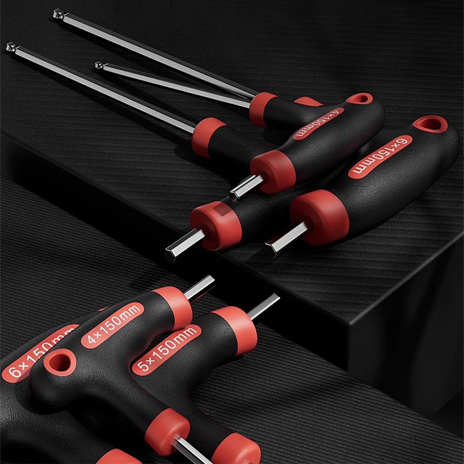 Juego de llaves de mango en T de 19 piezas,Juego de llaves hexagonales y torx,Llave de pasador Trx con asas transversales,Juego de llaves con mango en T