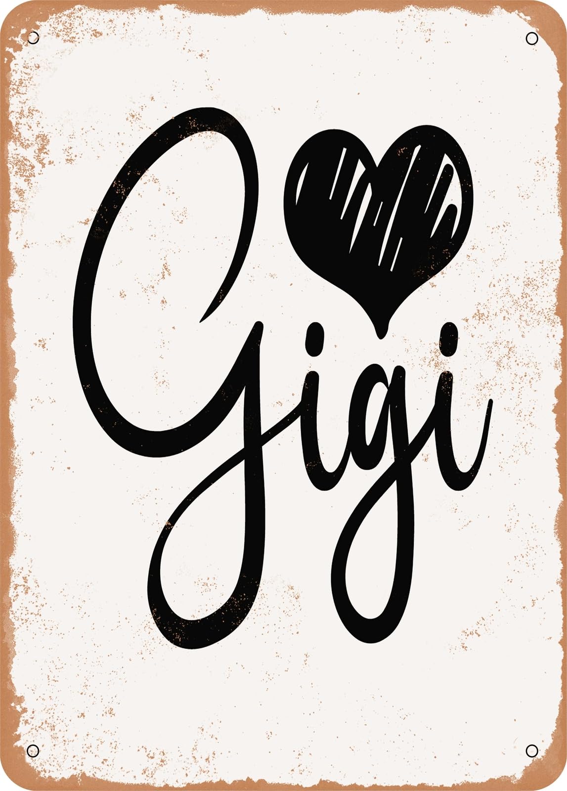 Miaomansenstore Metal Sign - Blessed Gigi - Vintage Rusty Look Home Decor