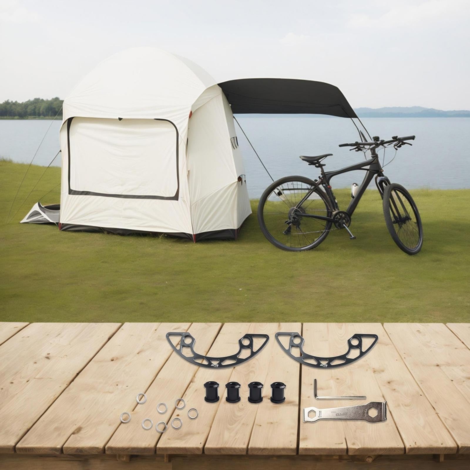 Protector de plato de bicicleta de montaña 104 mm, para bcd 34-36T aleación de aluminio rueda dentada cubierta protectora con tornillos
