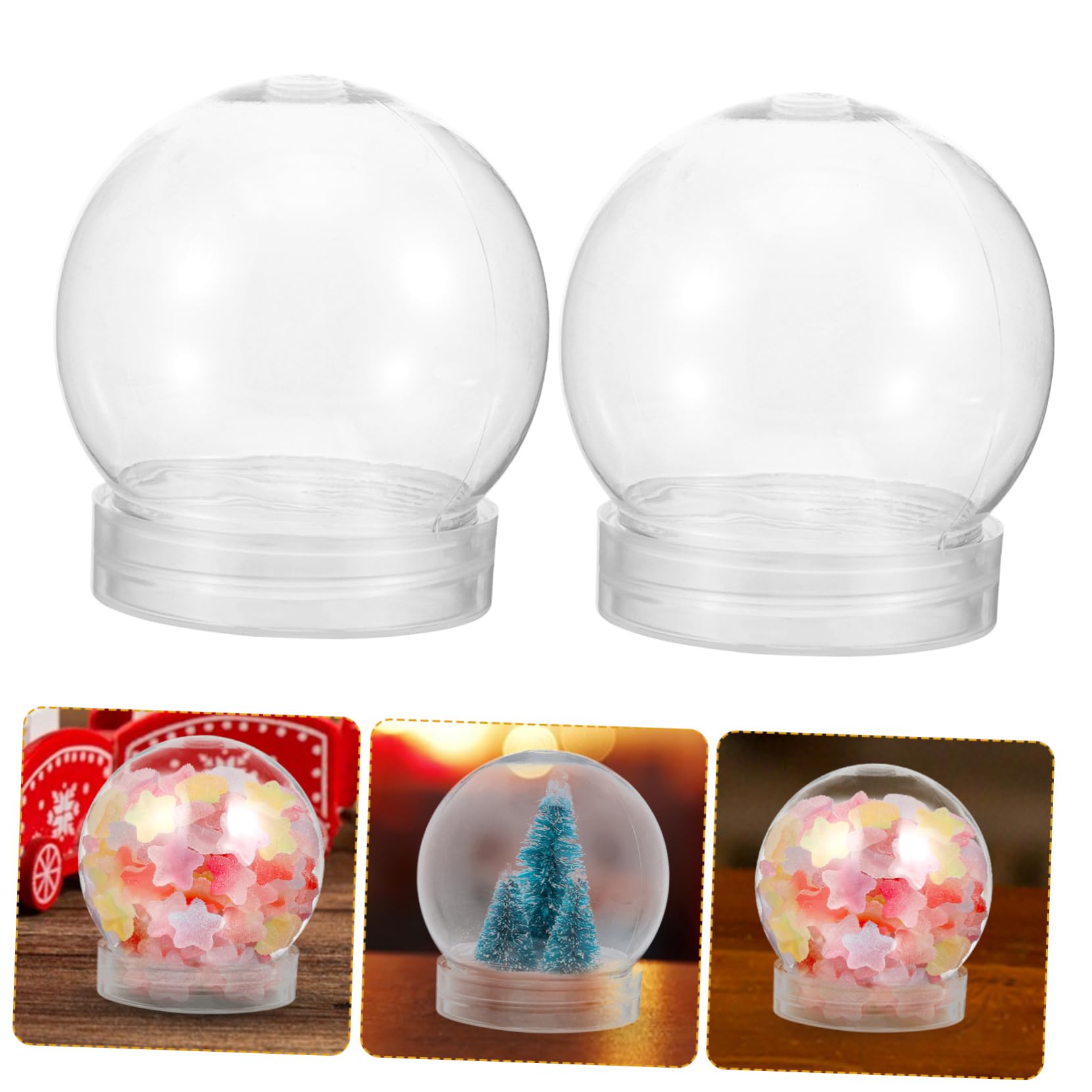 10 Boules à Neige Transparentes à Remplir - DIY Déco Mariage, Anniversaire, Noël
