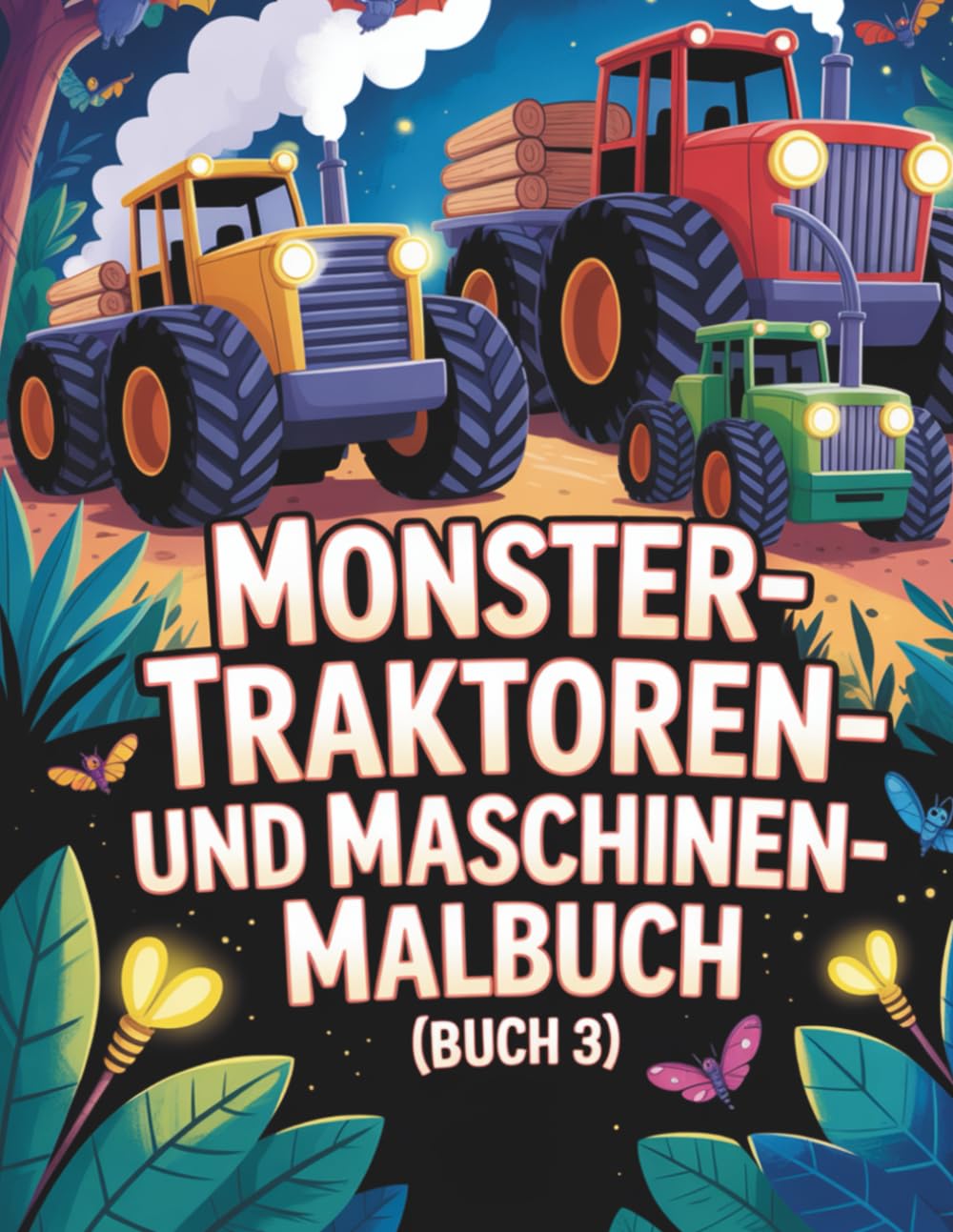 Monster-Traktoren- und Maschinen-Malbuch (Buch 3): Riesige Traktoren zum Ausmalen & Entdecken - Malspaß für Kinder 6-9 Jahre (großen Traktoren Malbuch)