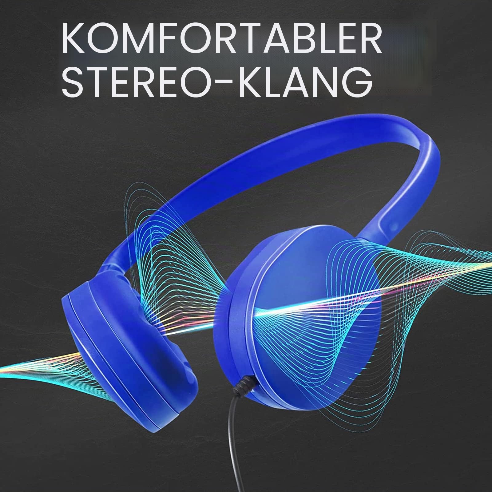 GEEKRIA Kabelgebundene Kopfhörer für Klassenzimmer, verstellbare On-Ear-Kopfhörer, Kinder-Headset für Schulen, Studenten, Bibliotheken, Computerlabor, Testzentren, Großpackung (ovale Ohrmuscheln)