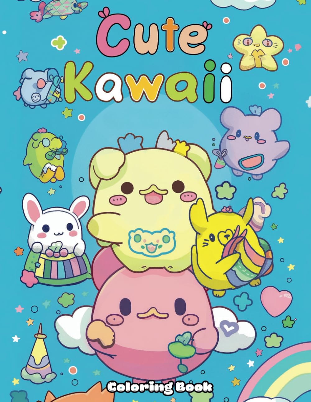 Cute Kawaii Coloring Book: Charming and Adorable Manga Inspired Characters
