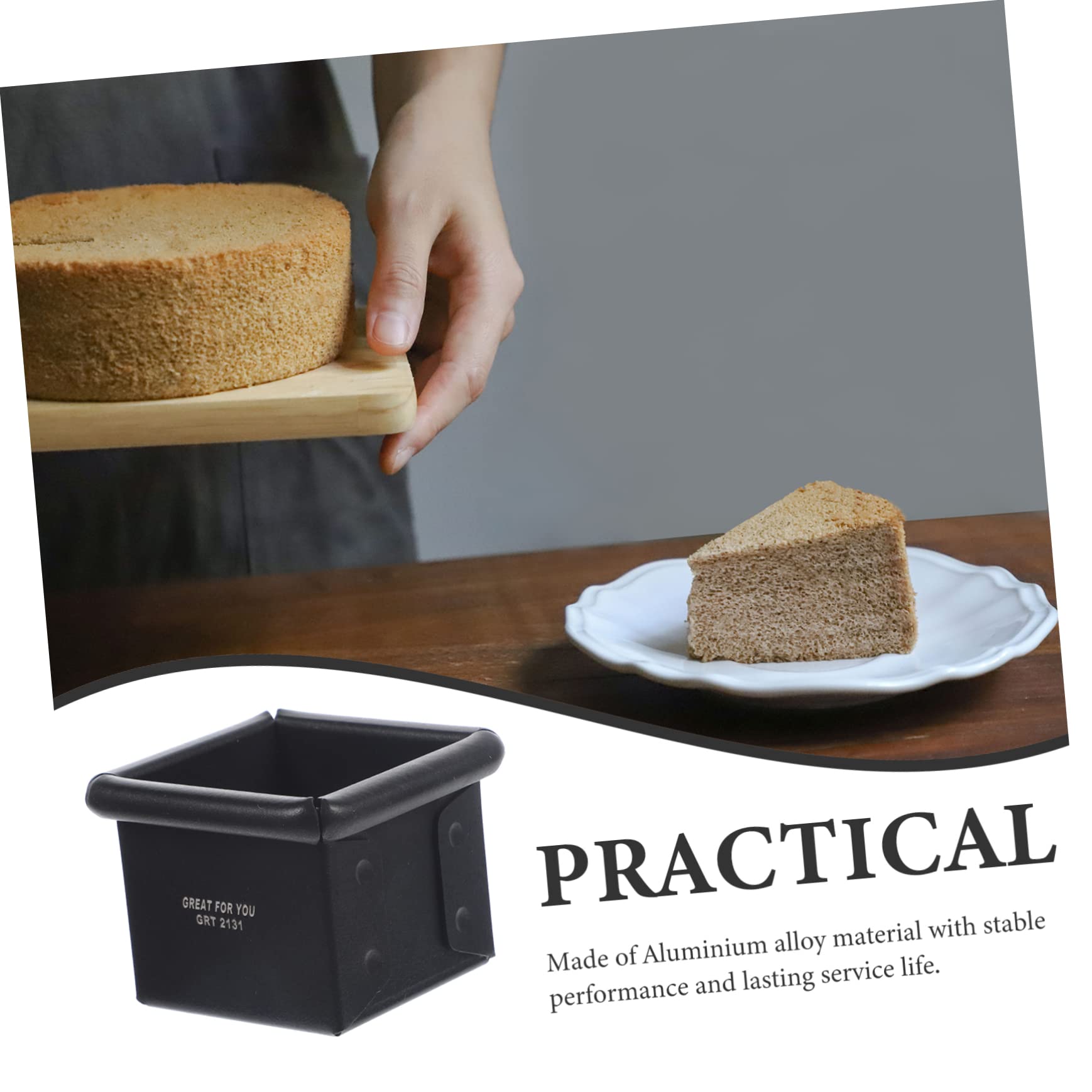 Cabilock Nonstick Toast Baking Mold Square Bread Pan Aluminium Alloy Loaf Pan for Easy Demoulding Conduction for Toast Cooking