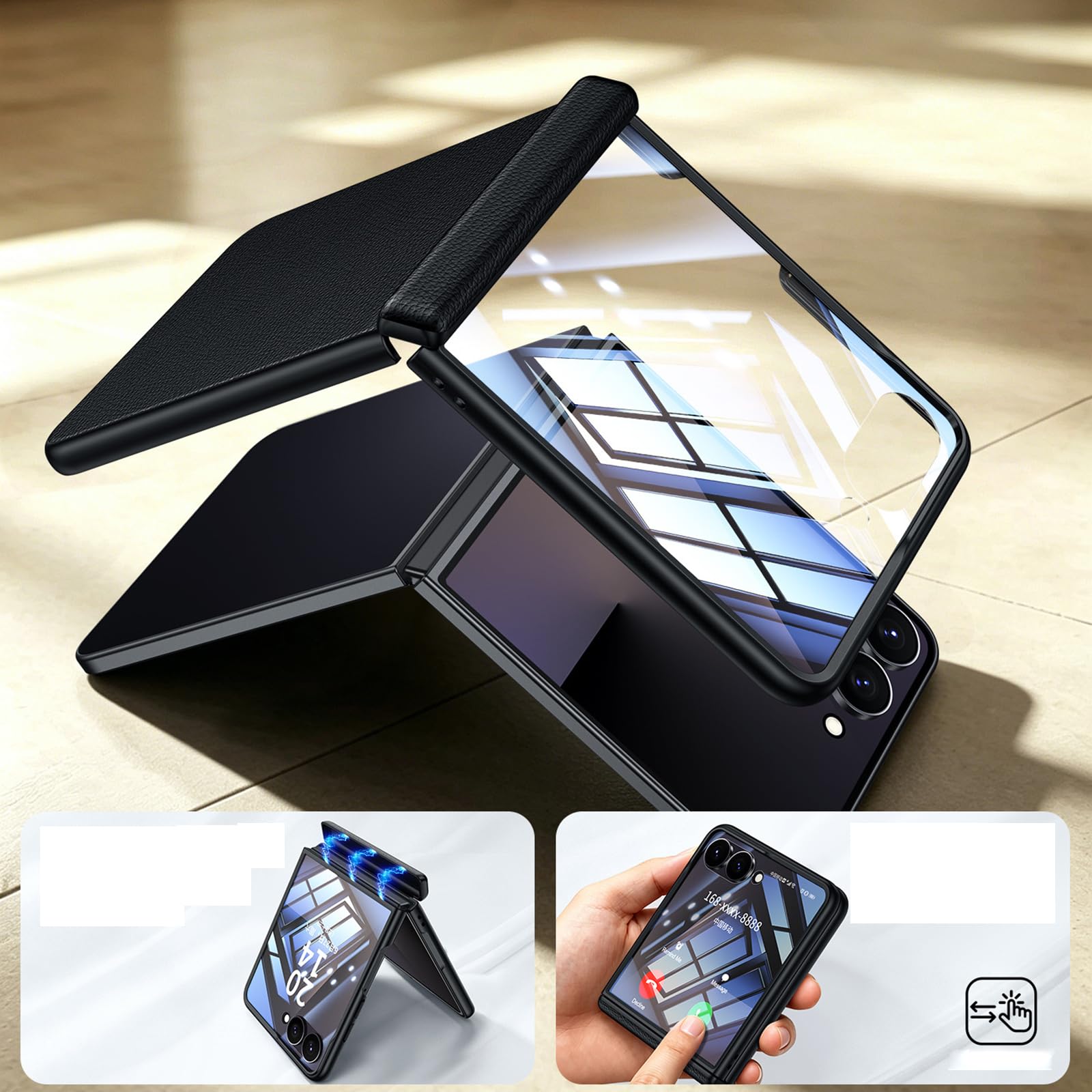 Generico Cover in Vera Pelle for Samsung Galaxy Z Flip 8