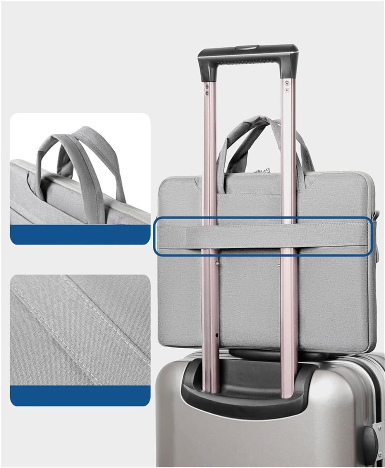 Torba Na Laptopa Plecak Na Laptopa 13,3/14,1/15,6, Wodoodporna, Odporna Na Wstrząsy, Lekka Torba Na Ramię, Torba Na Laptopa Teczka Na Laptopa(Gray,15.6")