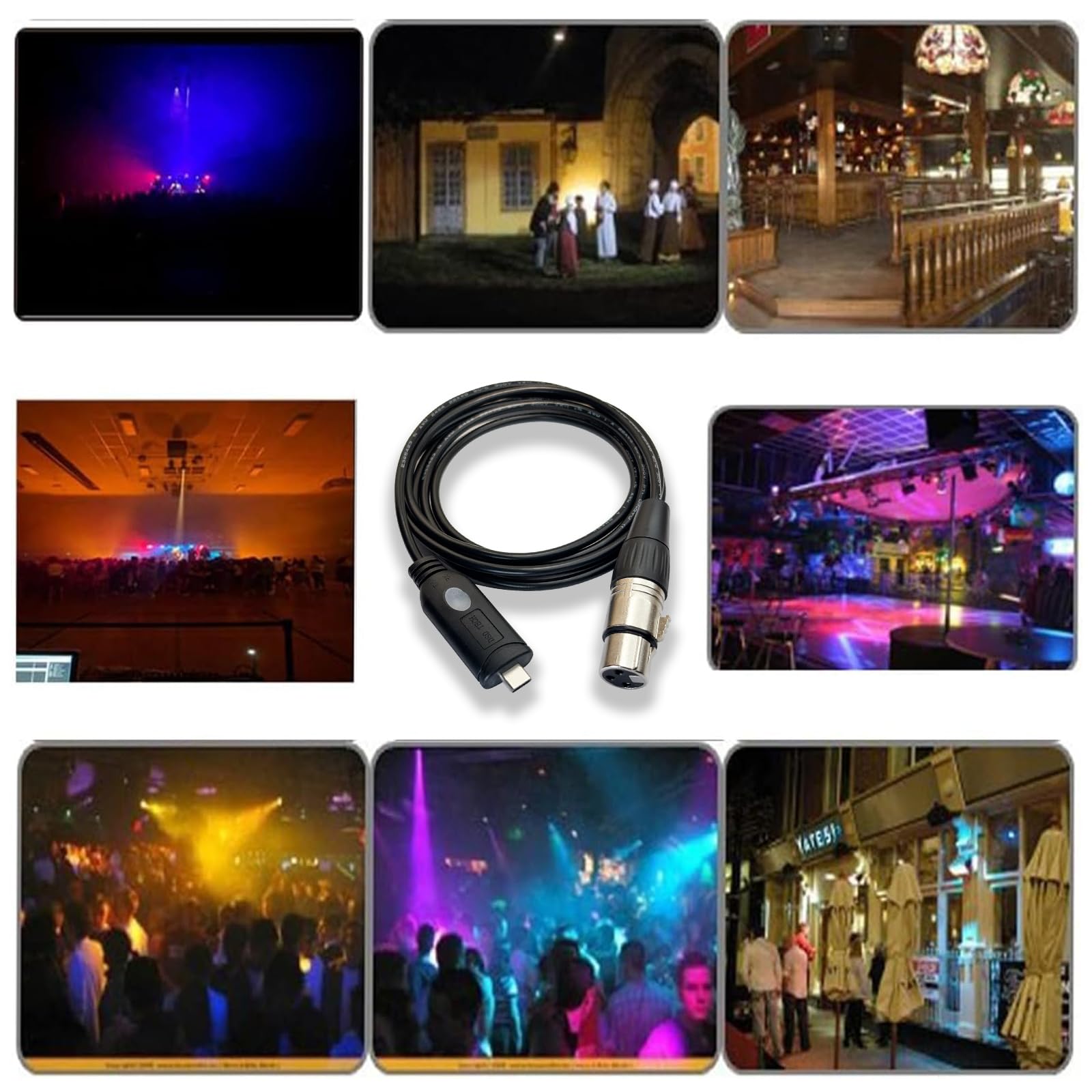 DSD TECH SH-RS09C - Cavo adattatore USB-C a DMX512 con chip FTDI, supporto Freestyler QLC e Pi Open Lighting, 1,8 m