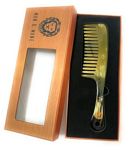 Miniatura 3 de Peine para desenredar y peinar de dientes anchos antiestático 100% hecho a mano para mujeres y hombres