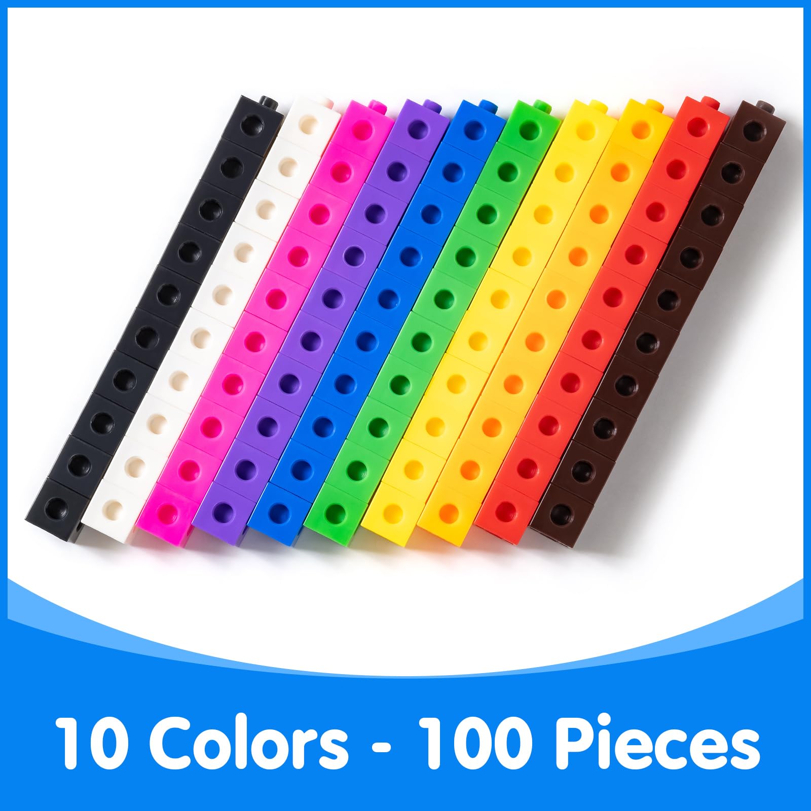 Snapklik.com : Odoorgames 100 Pcs Math Linking Cubes