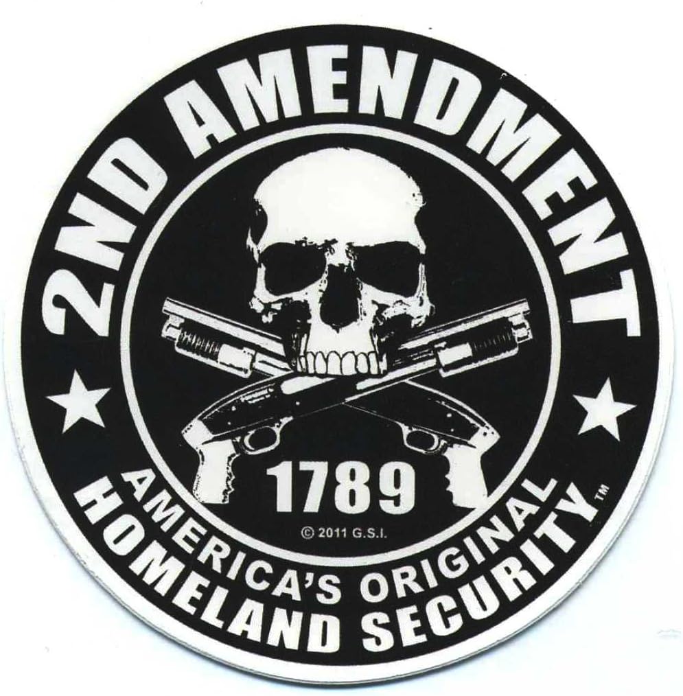 Motorcycle Helmet Sticker - 2nd Amendment America's Original Homeland Security