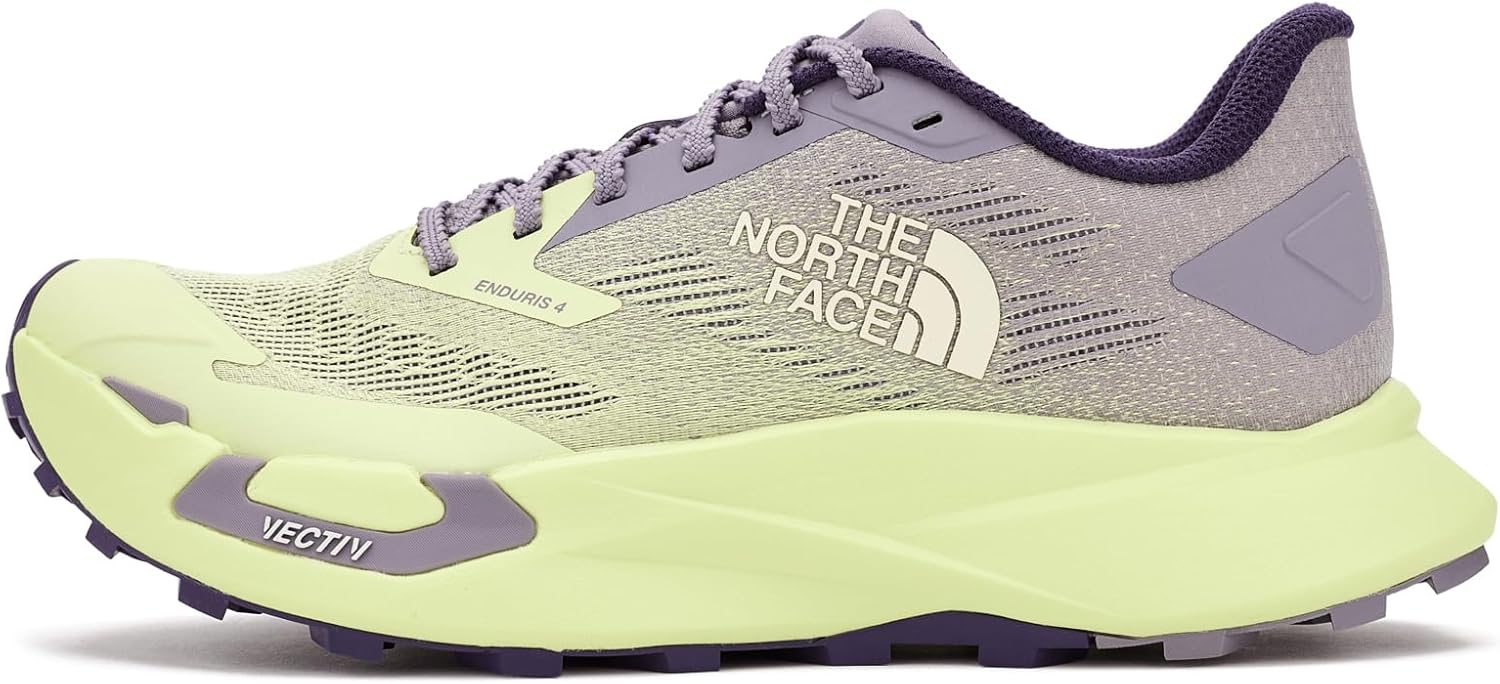 The North Face Women's VECTIV Enduris 4 Trail Running Shoe - Cushioned, Transcendent Grey/Lemon Mist, 8.5