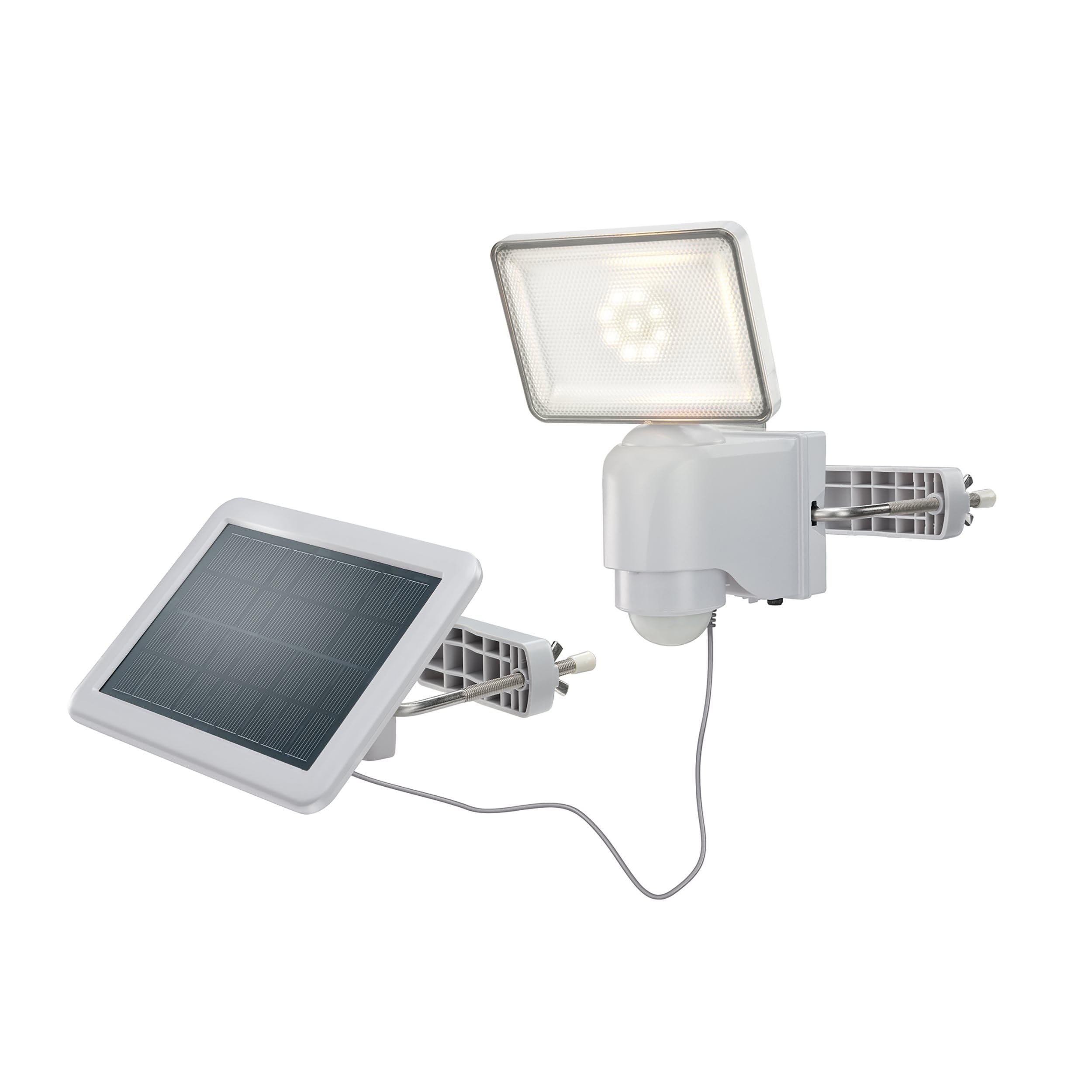 Esotec Solar Wandstrahler HighPower 500, PIR Bewegungsmelder, Akku, Lichtsystem, LED Flächenstrahler, Solarmodul, Solarstrahler, Wandleuchte, 2800K, Kunststoff, IP44, außen, wetterfest, 102510