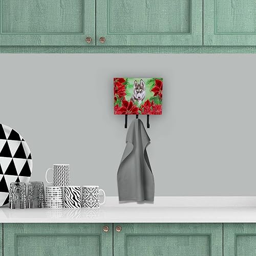 Miniatura 4 de Caroline's Treasures CK1344TH68 - Correa o llavero de flor de pascua siberiana, ganchos de pared, ganchos para llaves, perchero de montaje en pared,