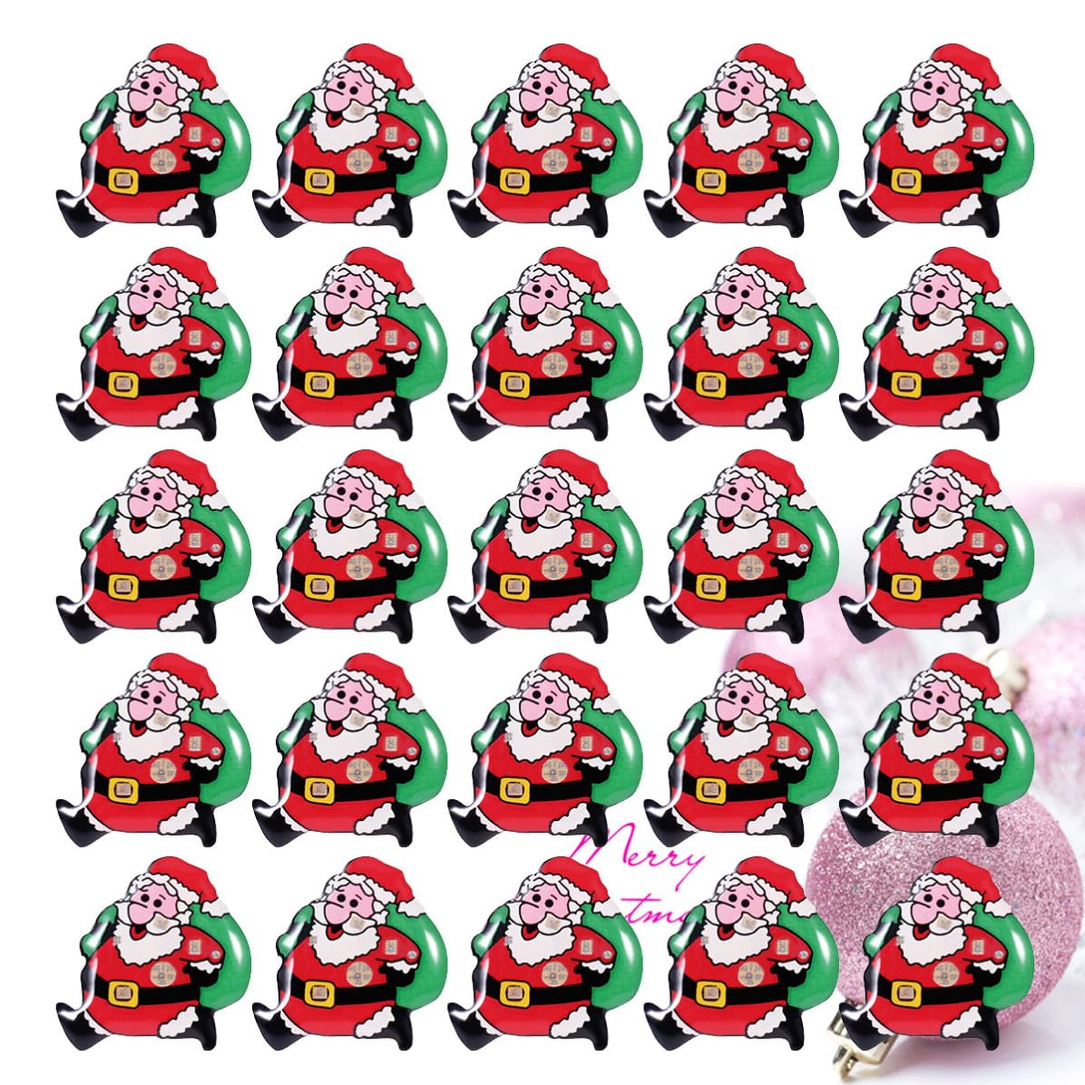 150 Pezzi Spilla Natalizia Luminosa Babbo Natale per Eventi e