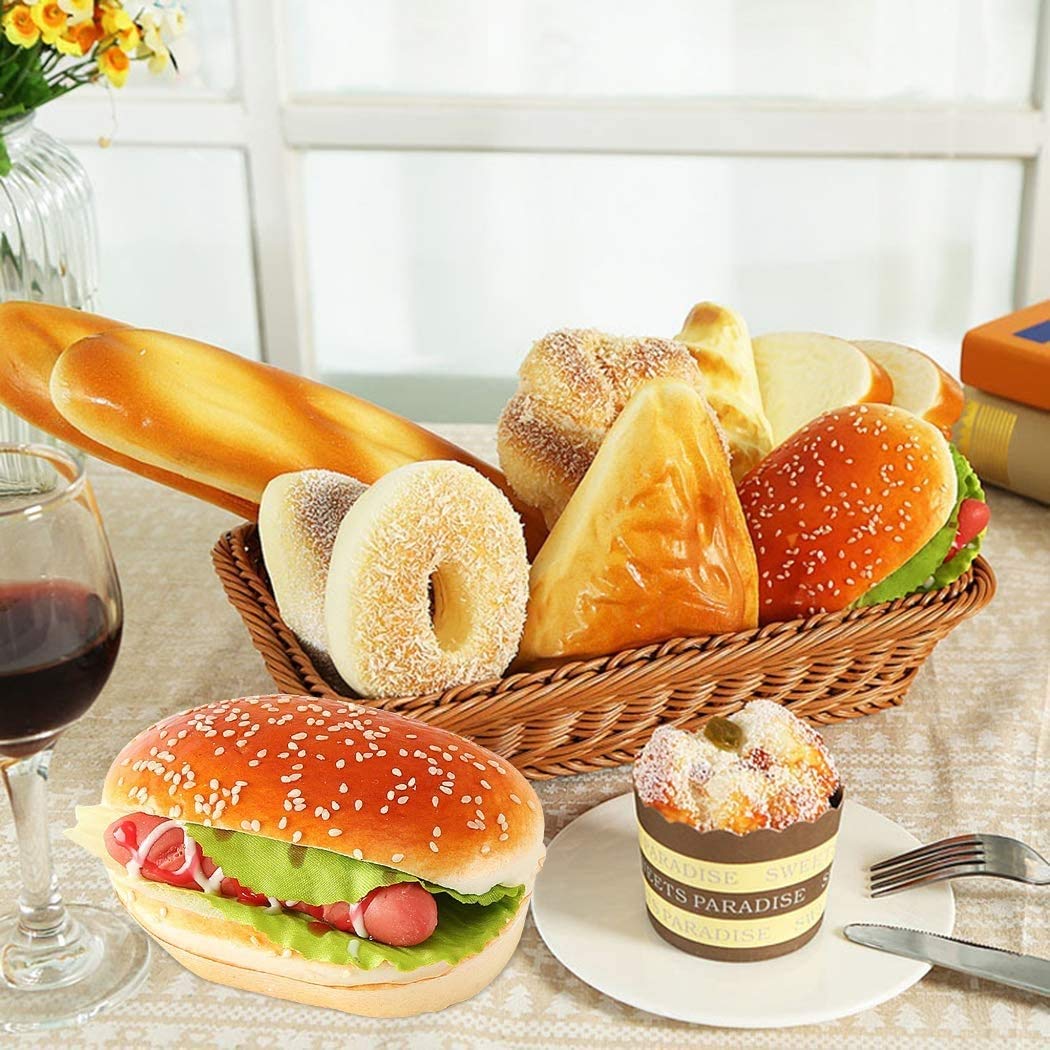Nice purchase Faux pain artificiel réaliste - Gâteau français - Baguette de pain - Dessert pour décoration - Accessoires de présentation - Modèle réel (E
