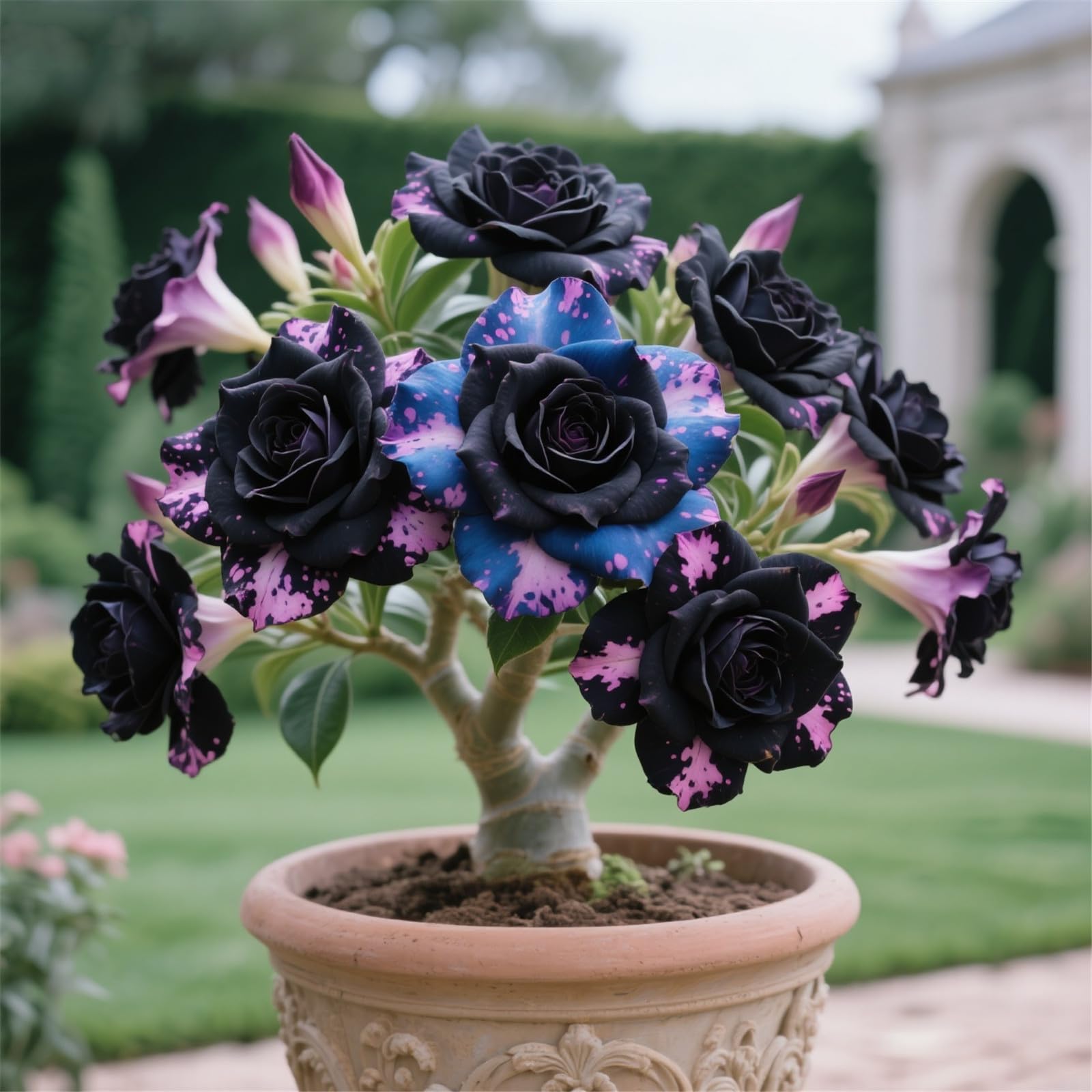 Desert Rose Bulbs UK/Perennial,Desert Rose Plant Bulbs,Adenium obesum Plant,Mix,Excellent Display-2bulbs-E