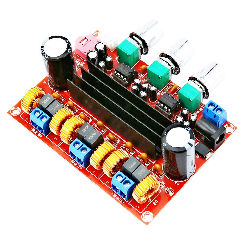 REES52 TPA3116D2 Amplifier Board, 50WX2+100W 2.1 Channel Digital Power Audio Amplifier Board Subwoofer Speaker Stereo AMP Module Noise Cancelling Free Sound Adjustment Power Amplifier DC 12-24V-image-46