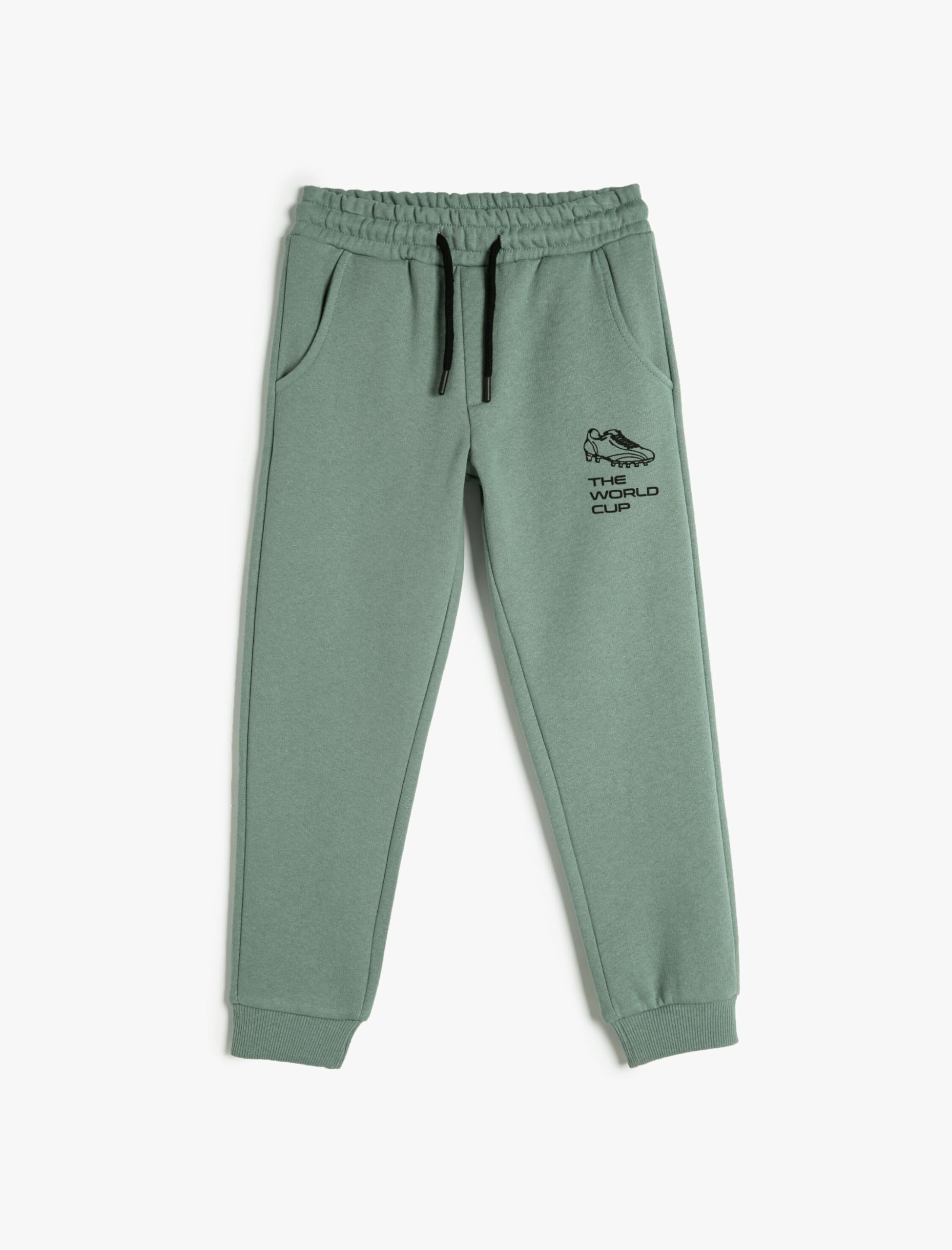 Jogger garçon coton avec imprimé et cordon de serrage Koton à poches - 4