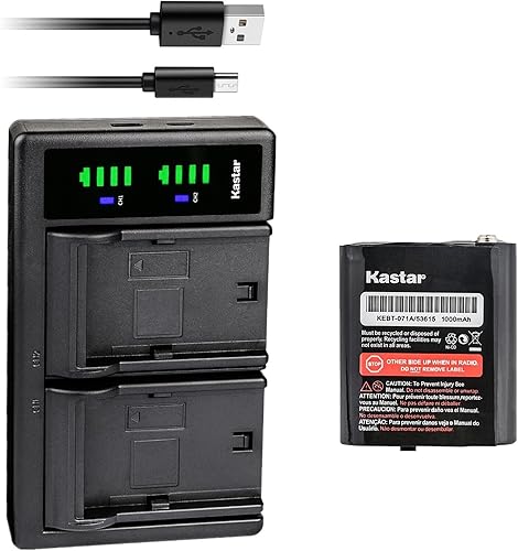 Miniatura 10 de Kastar 3-Pack Battery and Smart Dual Charger Replacement for Motorola ULFRS4002A ULFRS-4002A, TalkAbout EM1000 EM1000R EM1020R FV800 FV800R T4800