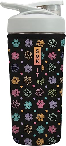 Miniatura 36 de Funda aislante de neopreno para botella mezcladora de proteínas Sok It BotlSok (Jardín inglés de picnic, se ajusta a botella mezcladora de 28 oz)