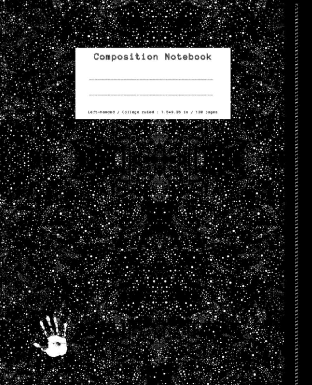 Left Handed College Ruled Notebook Left Handed Black mead marble