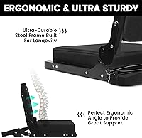 Vista 4 de Asientos de estadio para gradas, asientos para gradas con respaldo y cojín de espuma ultra acolchados y cómodos, sillas de estadio portátiles anchas