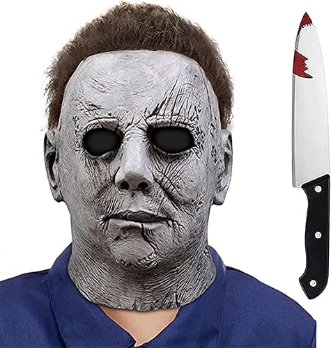 Miniatura 2 de Horror Movie Killer Mask Scary Halloween Mask Full Head Cosplay Masquerade Headgear Costume Props for Adults