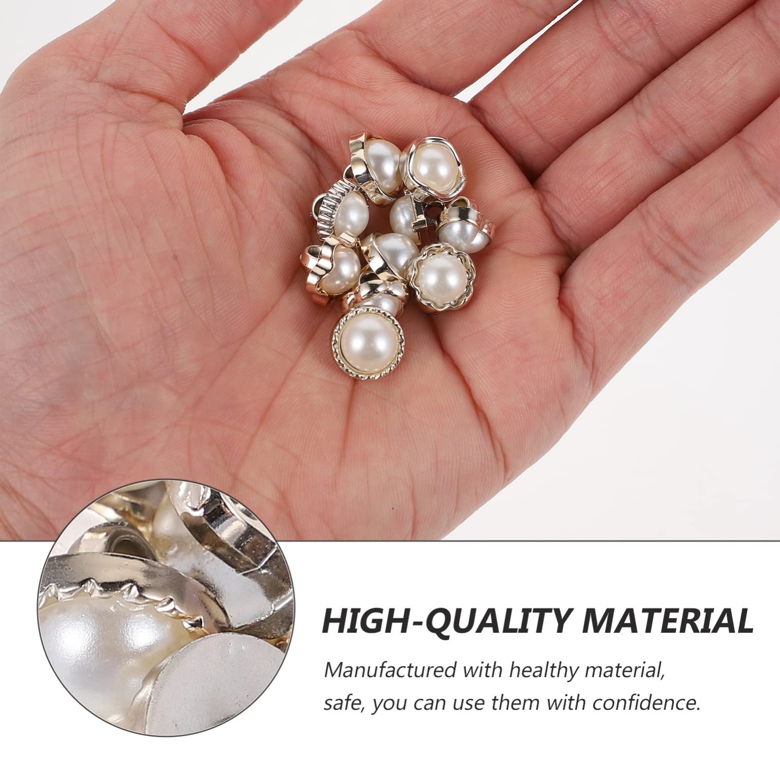 Botones, botones redondos, botones de color, botones de broche, botones de costura, 100 botones de costura de perlas, botones de perlas surtidas, botones de perlas blancas de resina con accesorios de