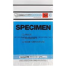 Lab Guard MGTZ69RD Polyethylene LDPE/LLDPE Blend Color Coded Specimen Bag with TearZone Destroyable Biohazard Symbol Pack of 1000