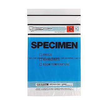 Lab Guard MGTZ69GRN Polyethylene LDPE/LLDPE Blend Color Coded Specimen Bag with TearZone Destroyable Biohazard Symbol Pack of 1000