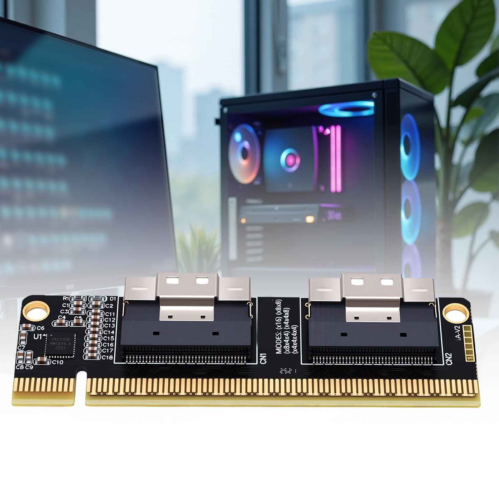 Domary Karta Adaptera PCIE Gen4 X16 na SlimSAS X8, Pełna przepustowość