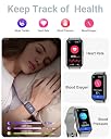 Amzhero Health Fitness Tracker with 24/7 Heart Rate, Blood Oxygen, Blood Pressure, Sleep Tracker, 5ATM Waterproof Activity Trackers with Step Tracker, Pedometer (S & L Bands Included) gallery image